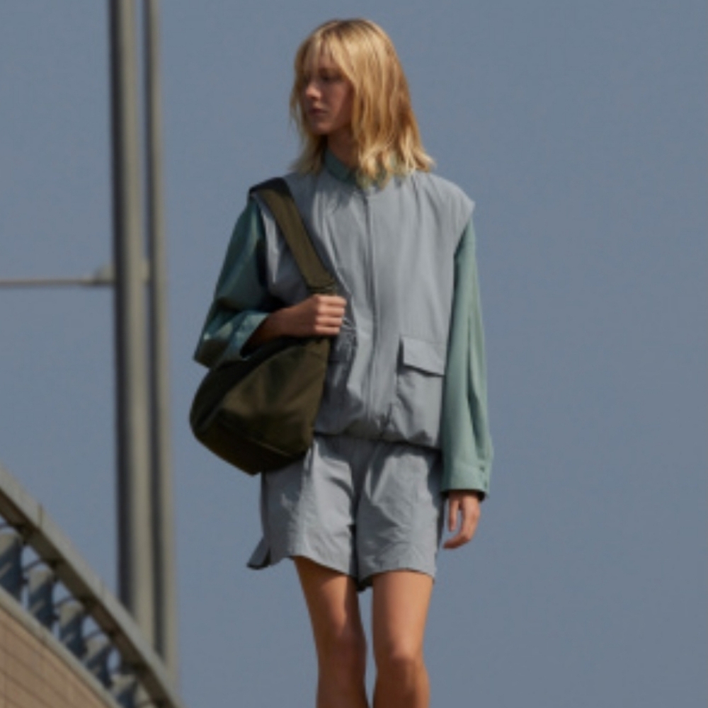 Uniqlo Pale Blue Full-Zip Vest